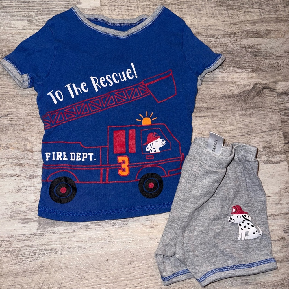 **4 for $15** Firetruck Boys Pajamas
